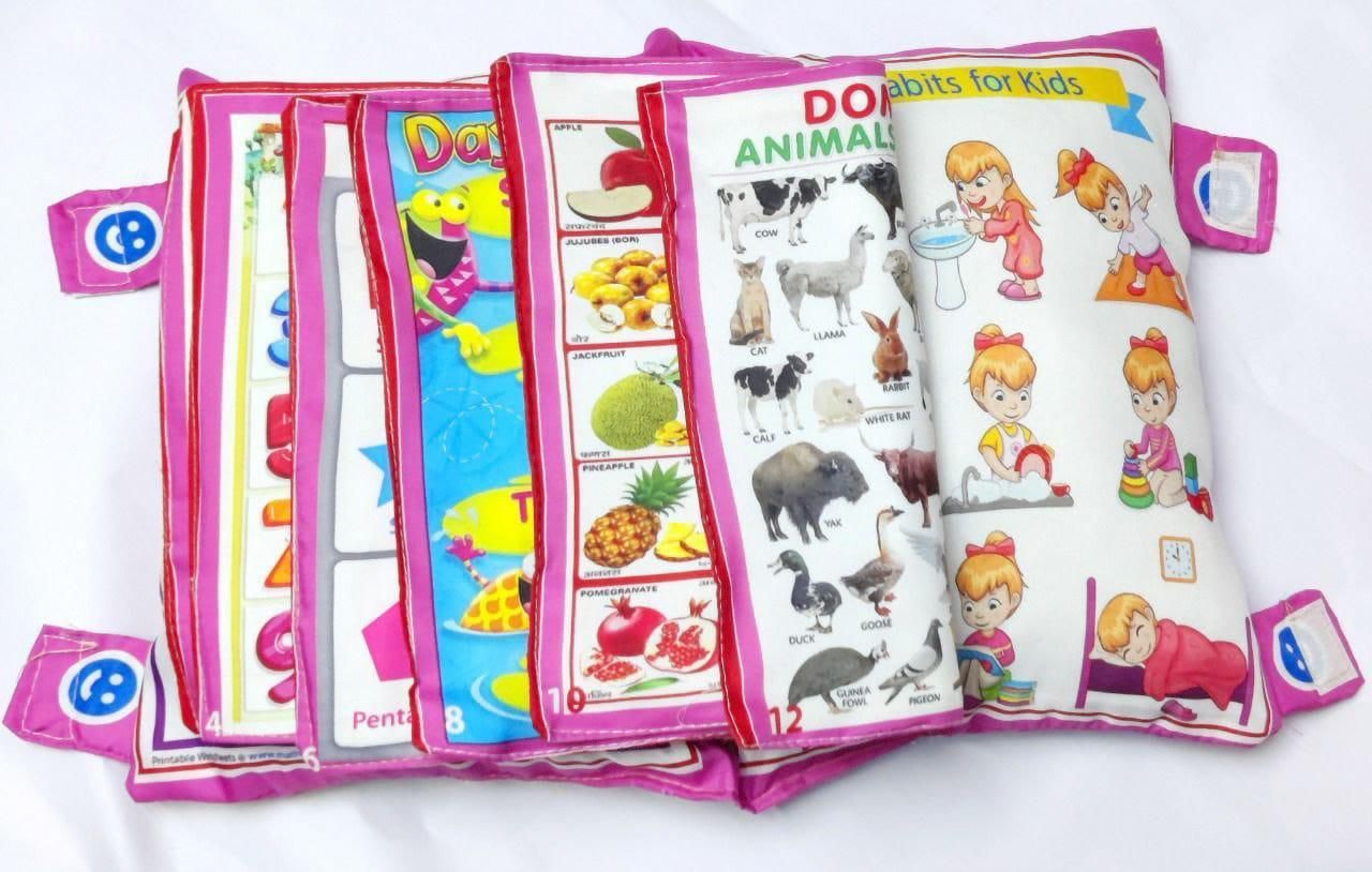 Baby Digital Printed Cotton Fabric Soft Pillow Cushion Book