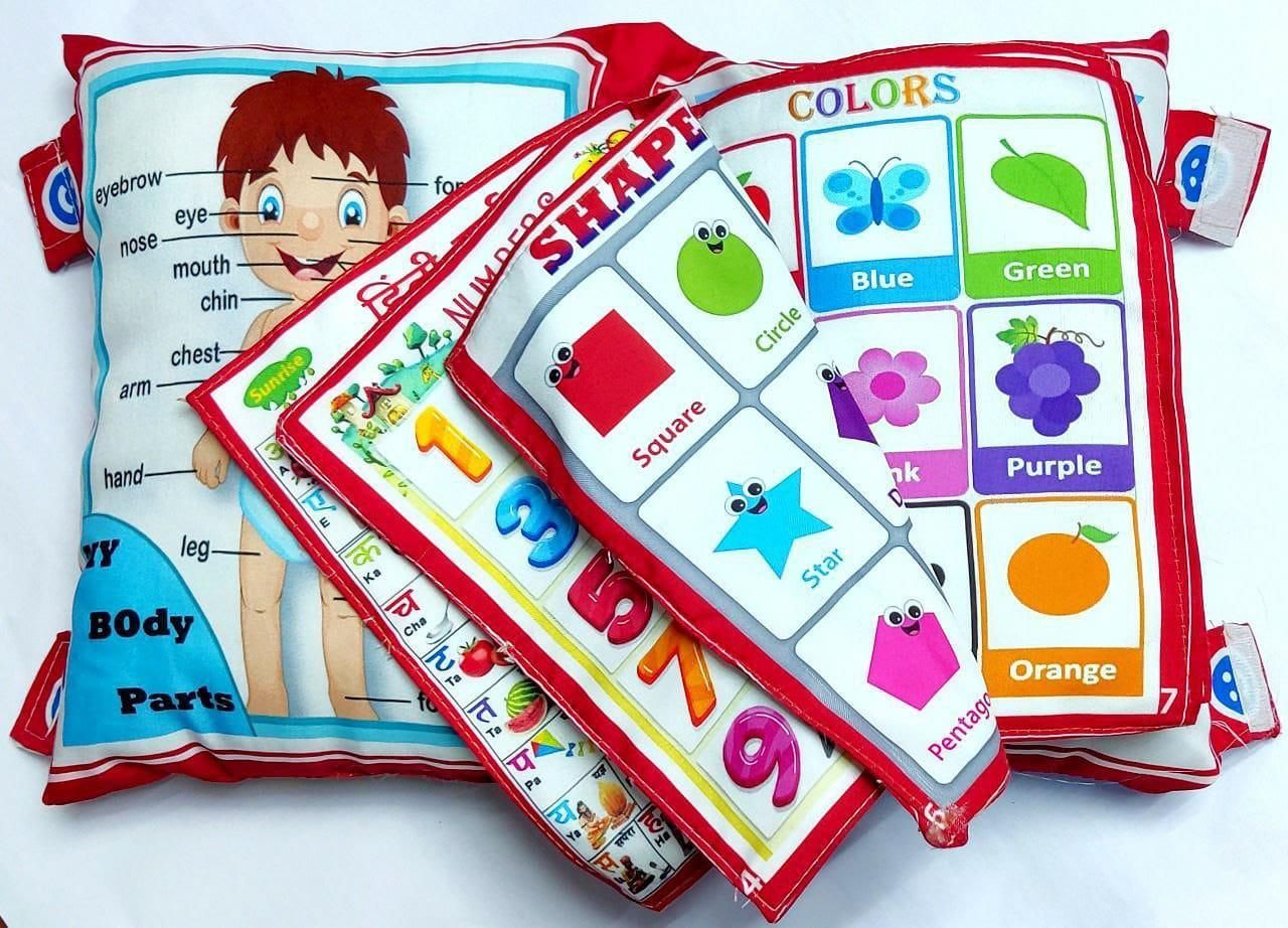Baby Digital Printed Cotton Fabric Soft Pillow Cushion Book