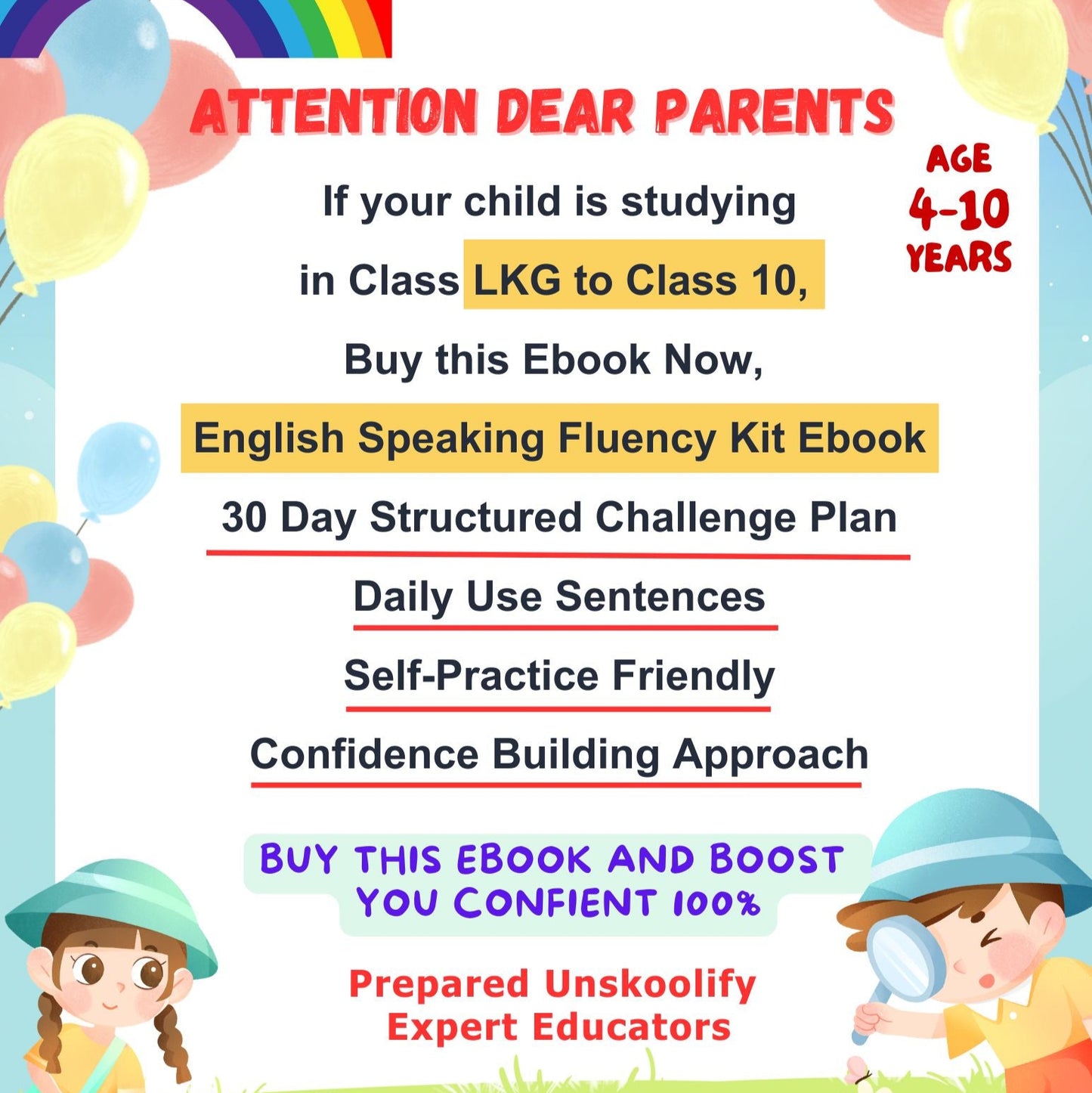 English Speaking Fluency Booster Kit for Kids Book