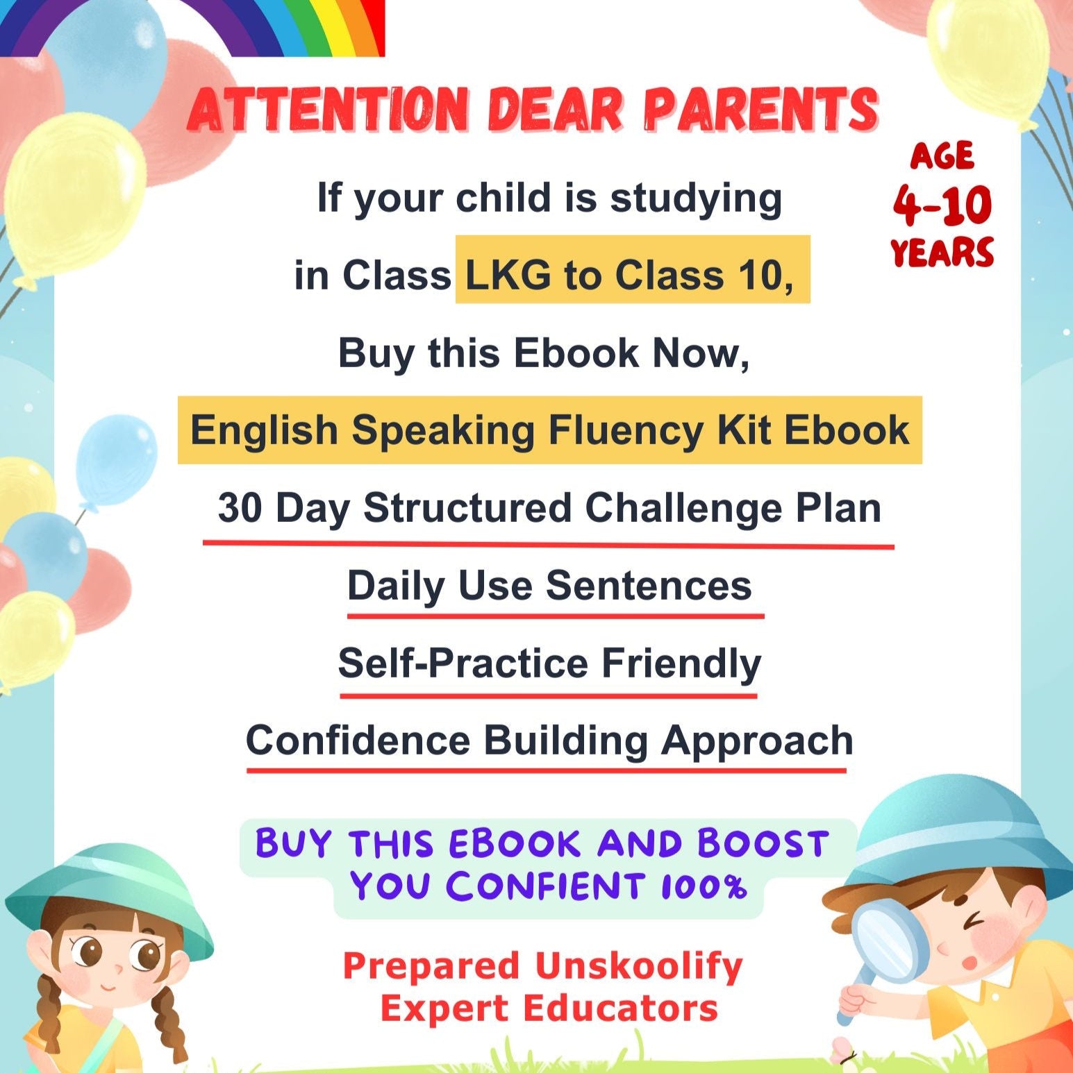 English Speaking Fluency Booster Kit for Kids Book