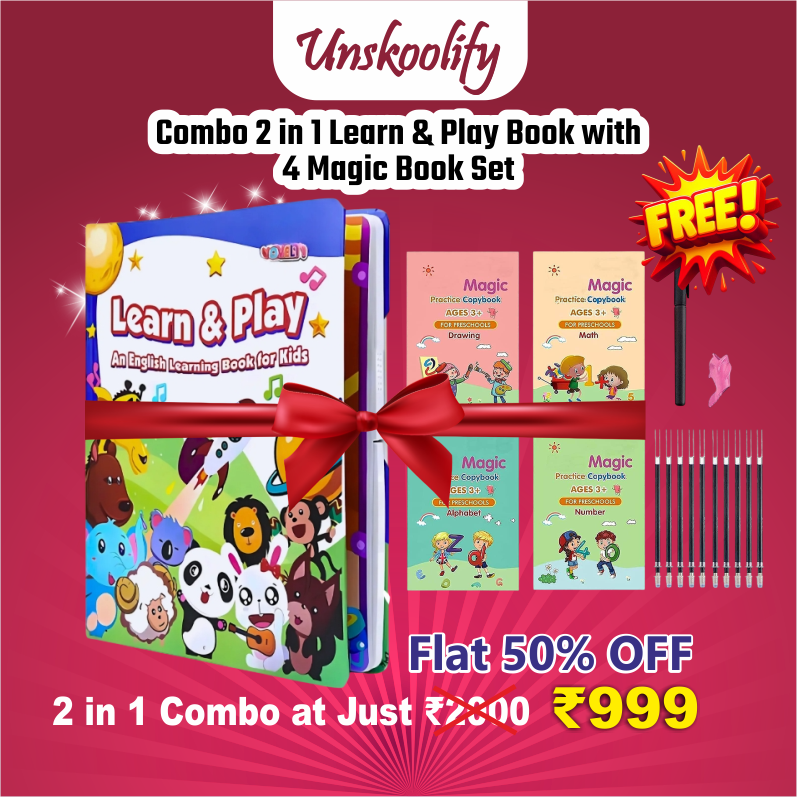 💥2-in-1 LEARNING BUNDLE: Play and Learn Book and Sank Magic Practice Book (Free)💥